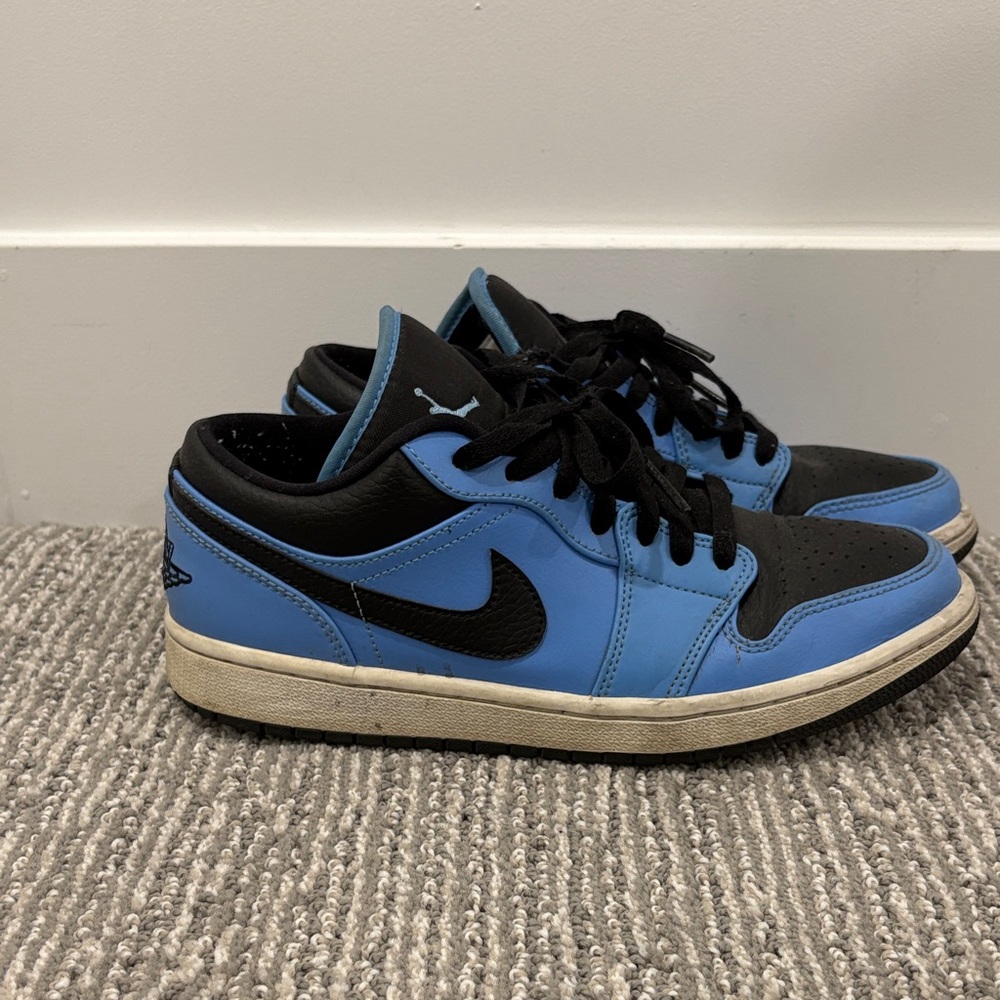 Nike Black and Blue Low-Top Sneakers